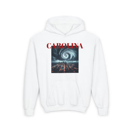 CAROLINA Youth Hooded Sweatshirt - Retro Graphic Design for City Pride
