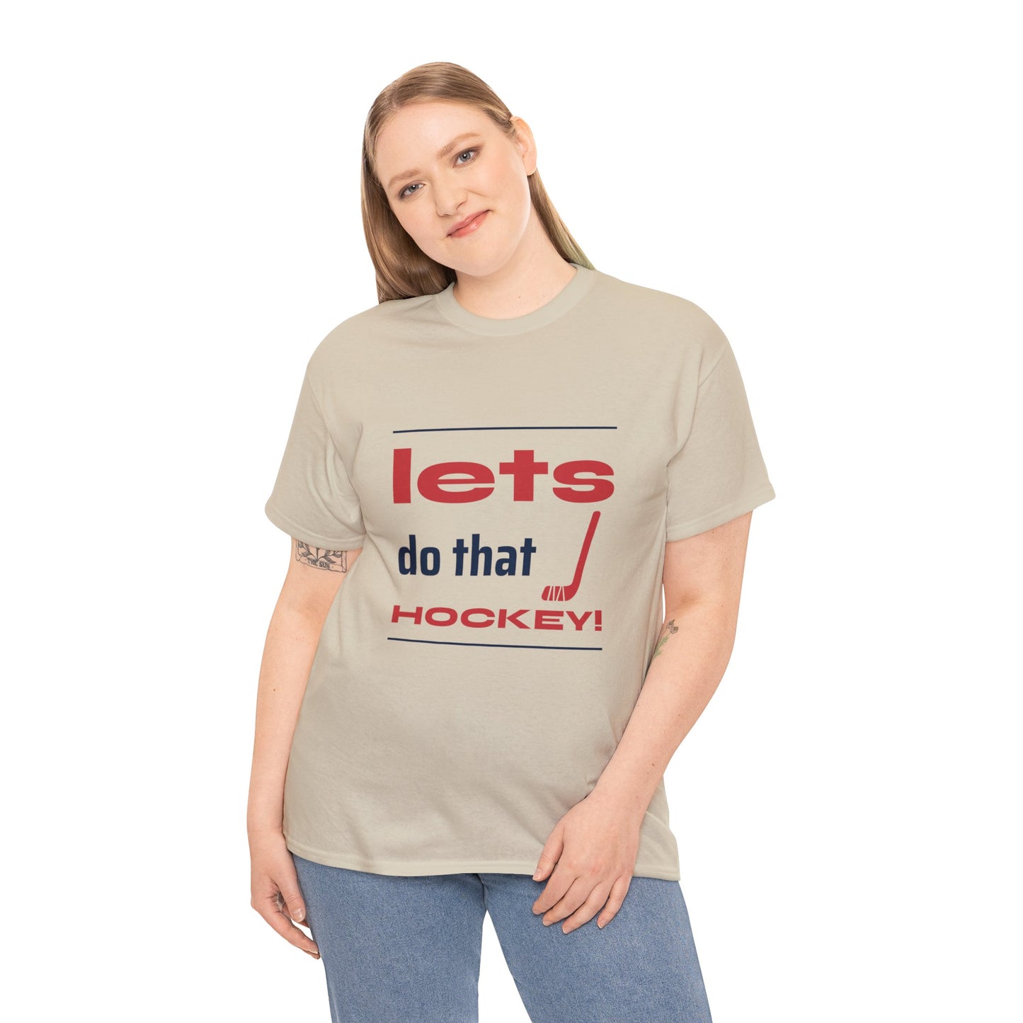 LETS DO THAT HOCKEY Unisex Heavy Cotton Tee