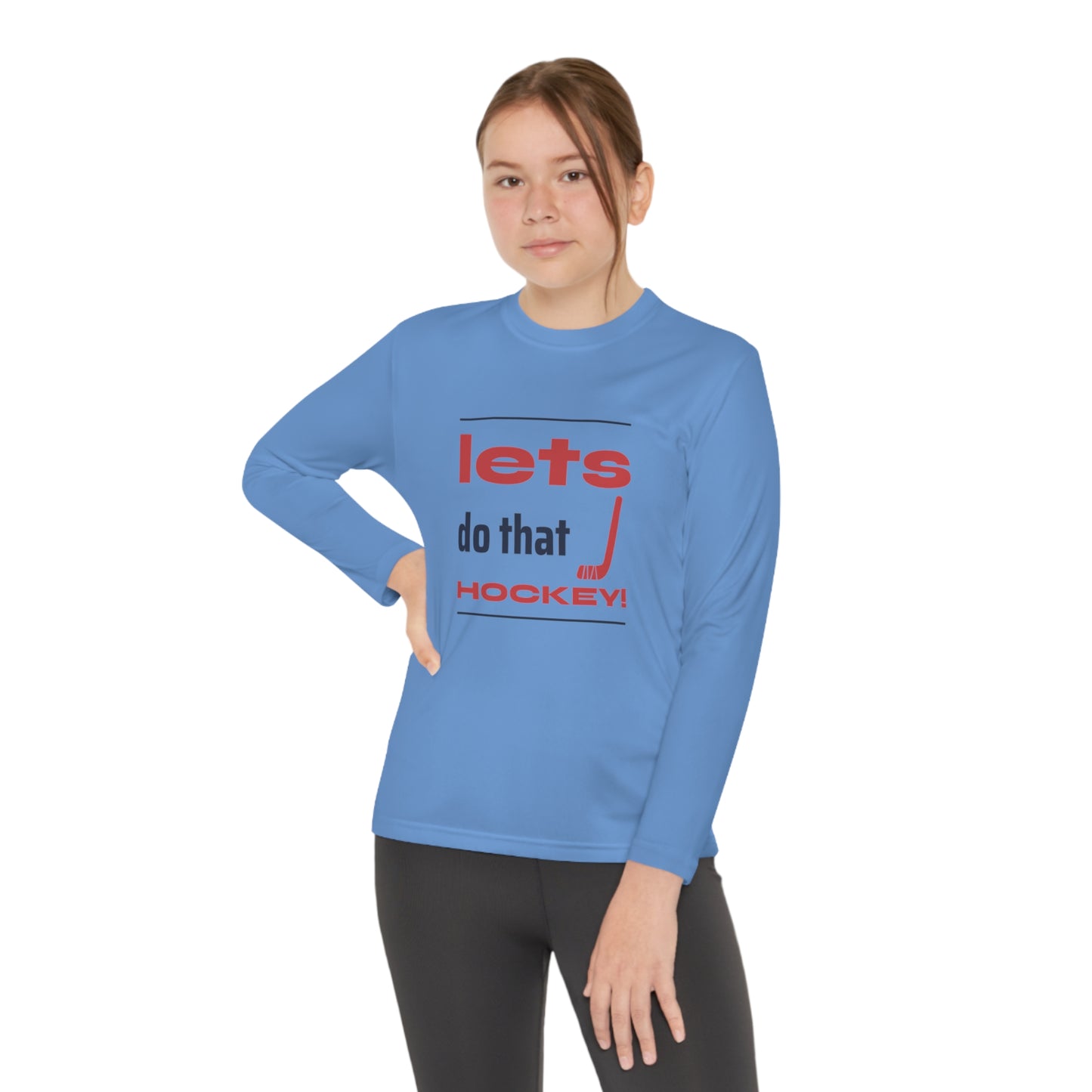 LETS DO THAT HOCKEY Youth Long Sleeve Competitor Tee