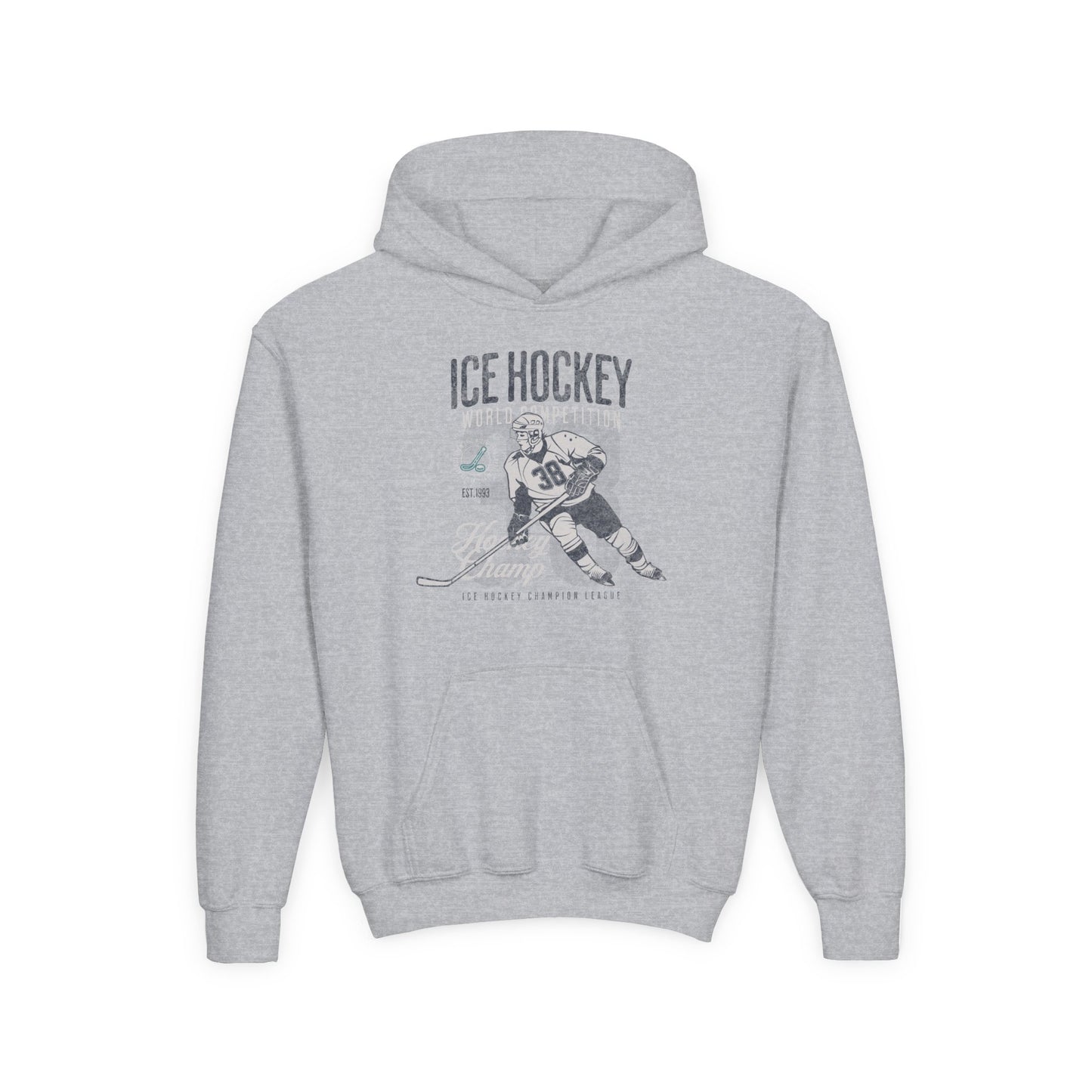 Youth Ice Hockey Hooded Sweatshirt - Perfect for Young Athletes