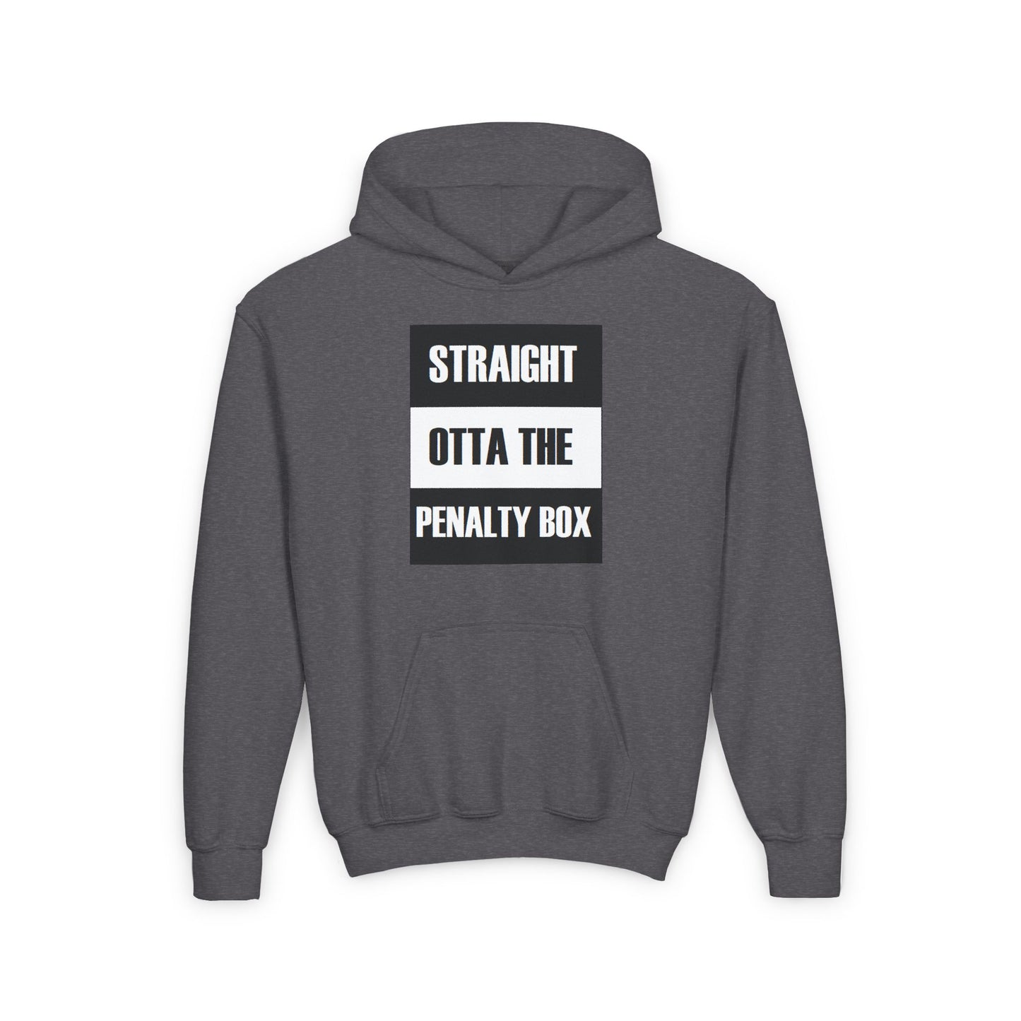Youth Hooded Sweatshirt - "Straight Outta The Penalty Box" - Perfect for Sports Enthusiasts