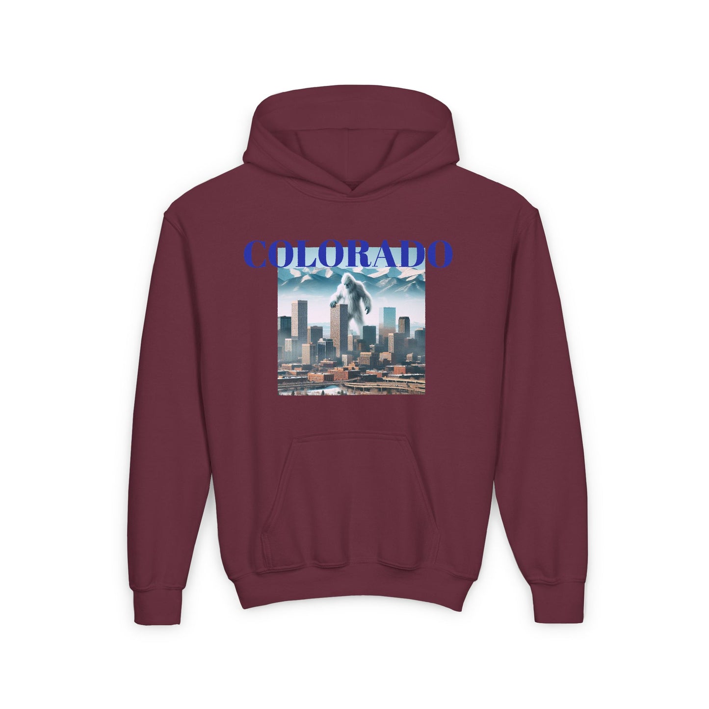 COLORADO Youth Hooded Sweatshirt - Retro Graphic Design for City Pride