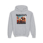 BOSTON Youth Hooded Sweatshirt - Retro Graphic Design for City Pride