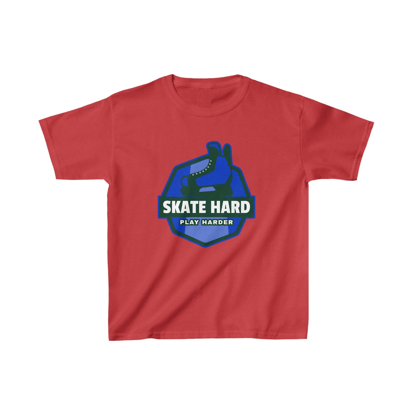 SKATE HARD PLAY HARDER Kids Heavy Cotton™ Tee